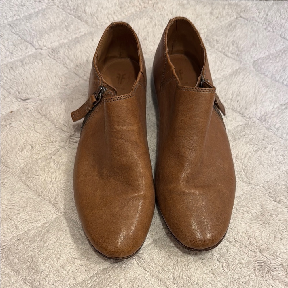 Frye Brown Leather Ankle Booties